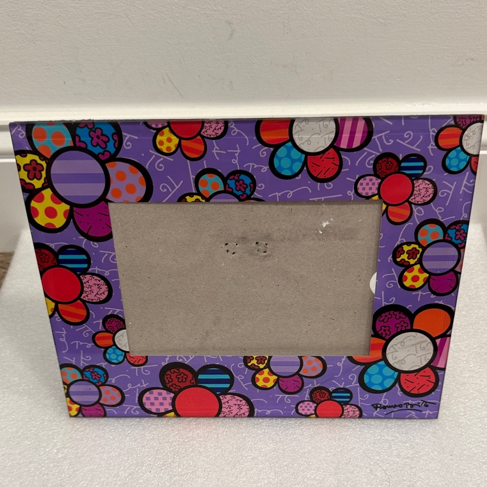 Romero Britto flower picture frame 4 x 6